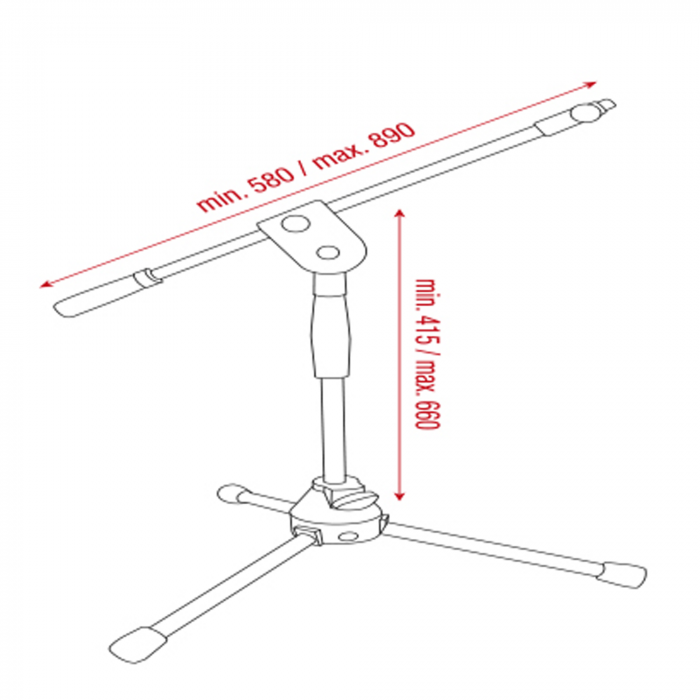 Highlite Microphone Stand Ergo 2 dimension